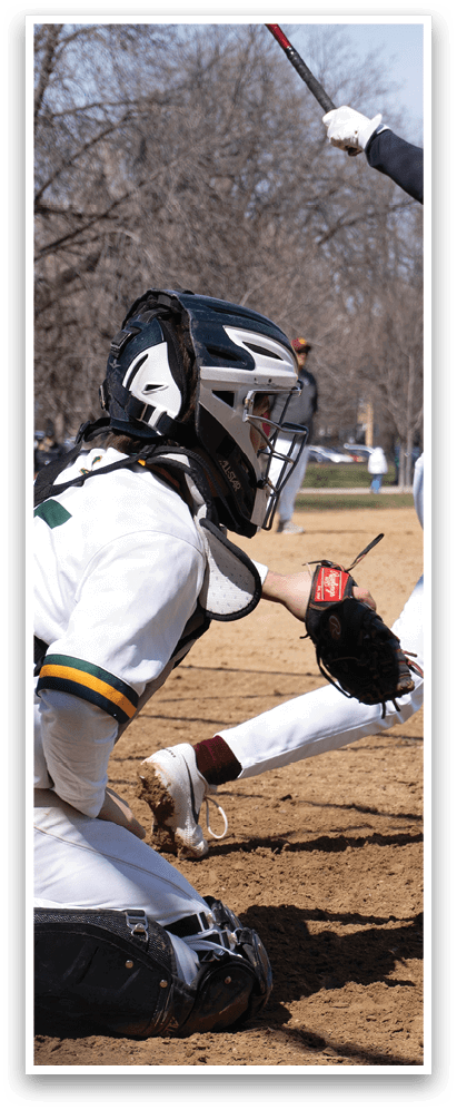 A baseball player is swinging a bat, attempting to hit the ball. The catcher is positioned behind him, ready to catch the ball if the batter misses. AI generated content