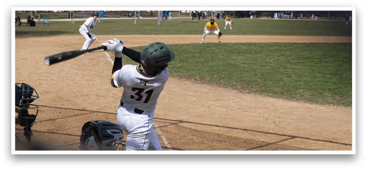 A baseball player is swinging a bat at a ball during a game. AI generated content
