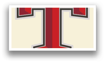 A red and white logo of a knight's helmet. AI generated content