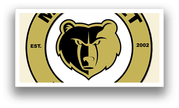 A red and white logo of a knight's helmet. AI generated content