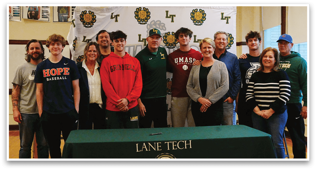 A group of people pose for a photo in front of a table with a green cloth. AI generated content