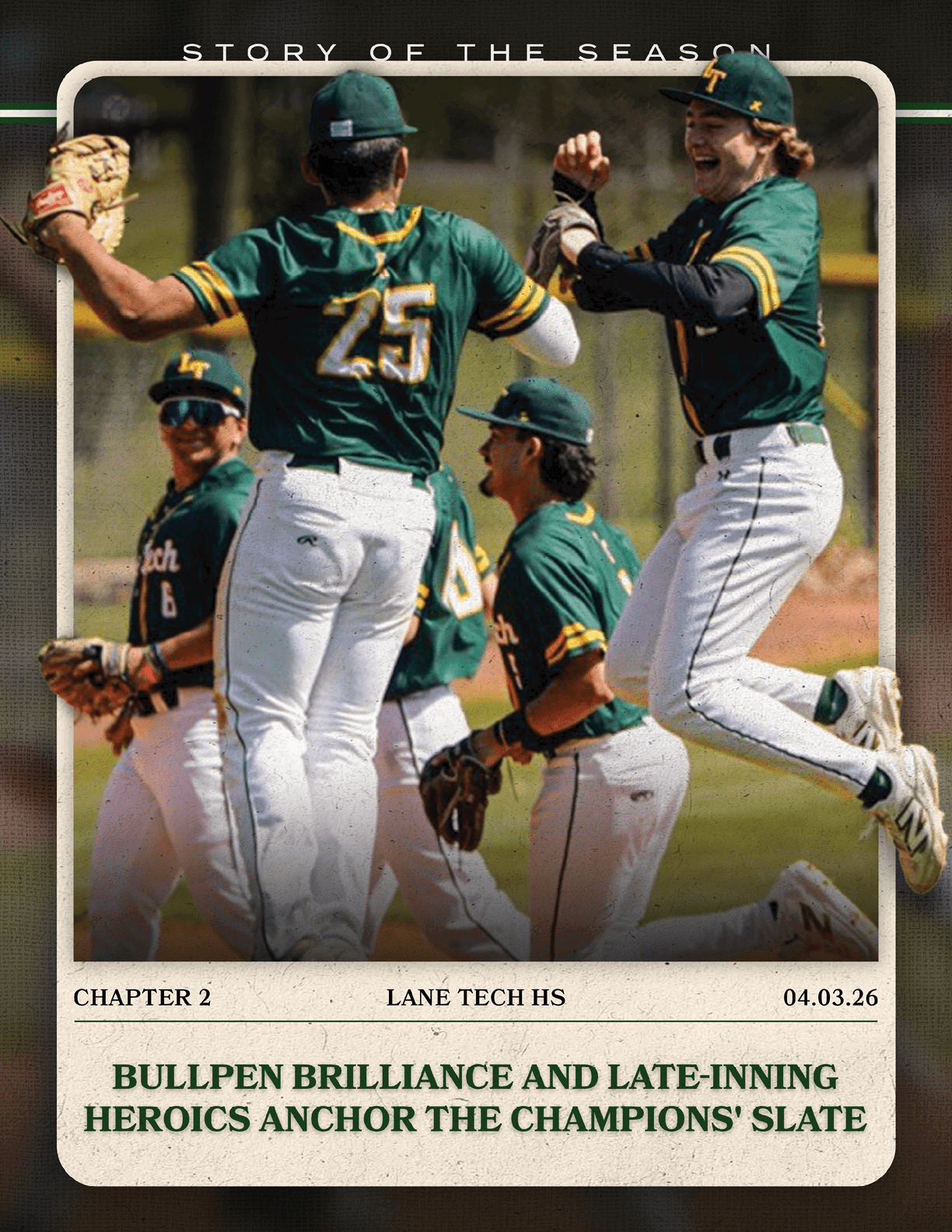 Baseball players celebrating on the field. AI generated content