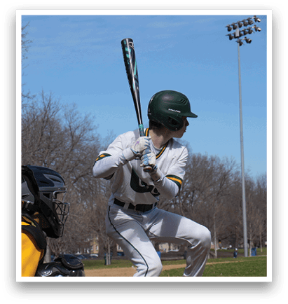 A baseball player is swinging a bat, attempting to hit a ball. AI generated content