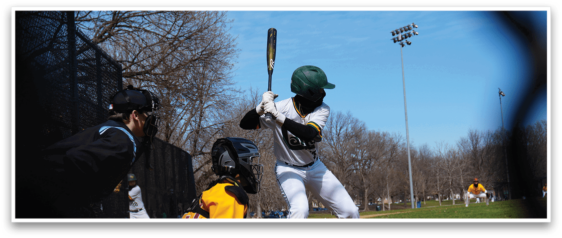 A baseball player is swinging a bat, attempting to hit a ball. AI generated content
