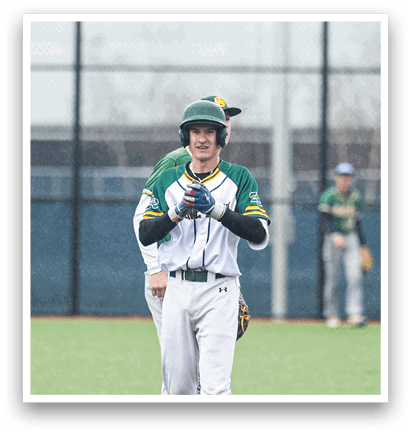 A baseball player is running to the base while another player watches. AI generated content