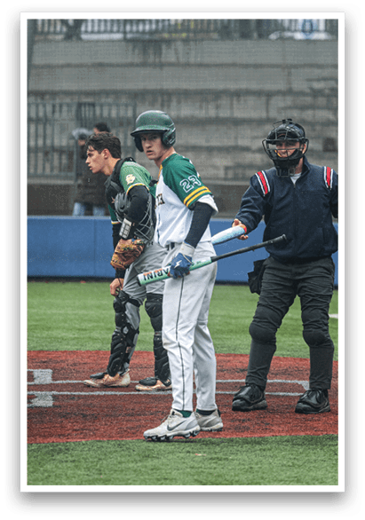 A baseball player holding a bat, standing next to an umpire and another player. AI generated content