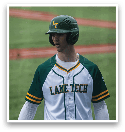 A baseball player wearing a green and white uniform stands on the field. AI generated content