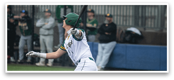 A baseball player is swinging a bat on a field, with several other players watching. AI generated content