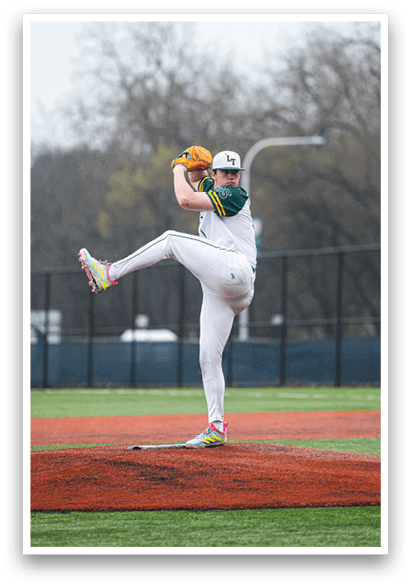 A baseball player in a white uniform is pitching a ball on a field. AI generated content