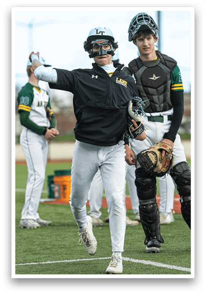 A baseball player is throwing a ball while another player is catching it. AI generated content