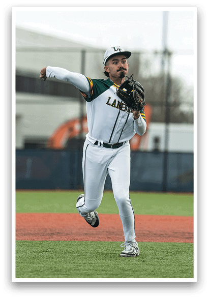 A baseball player in a white uniform is running on the field, wearing a glove. AI generated content