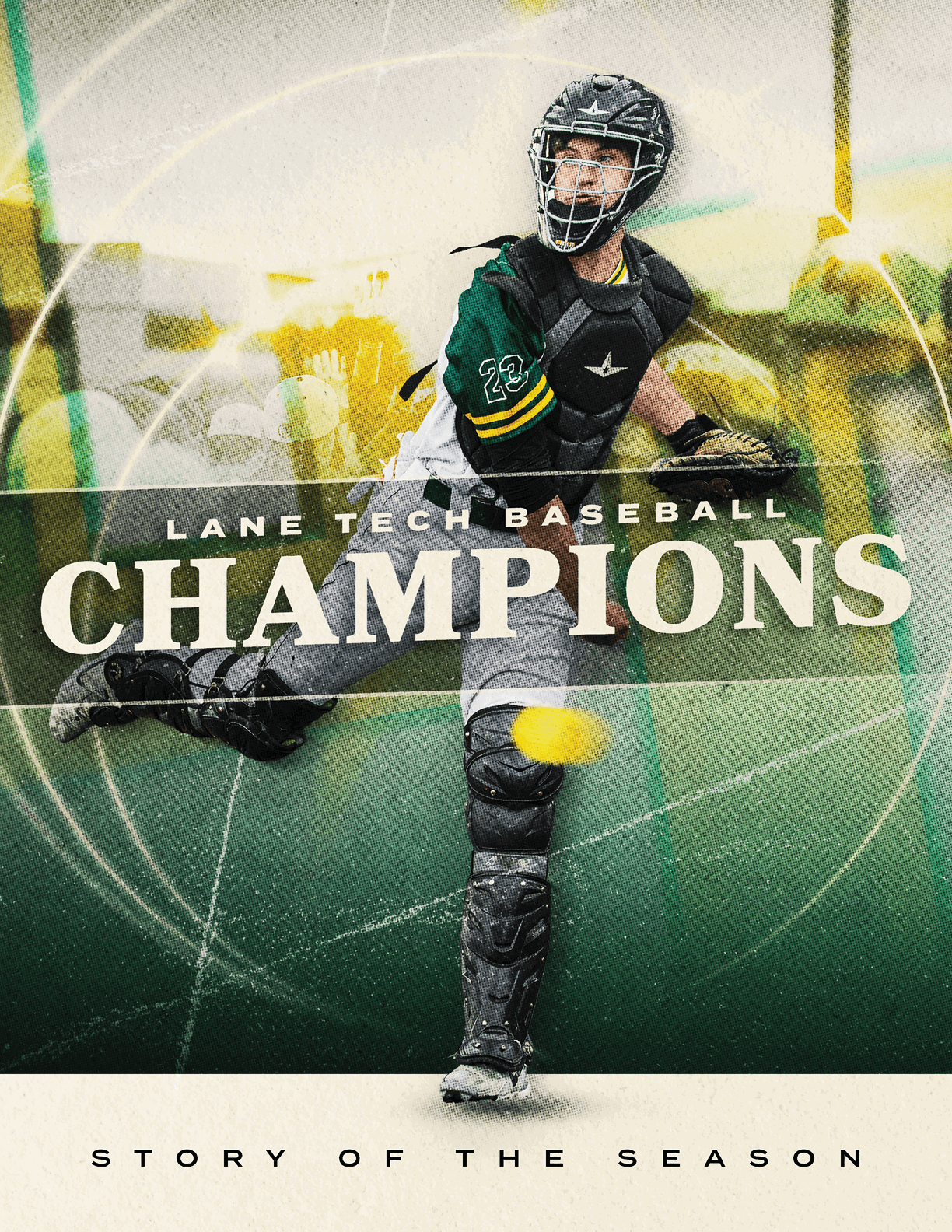 A baseball player wearing a helmet and catcher's mitt is shown in a black and white photo. AI generated content