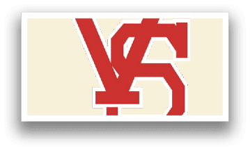 A red and white logo of a knight's helmet. AI generated content