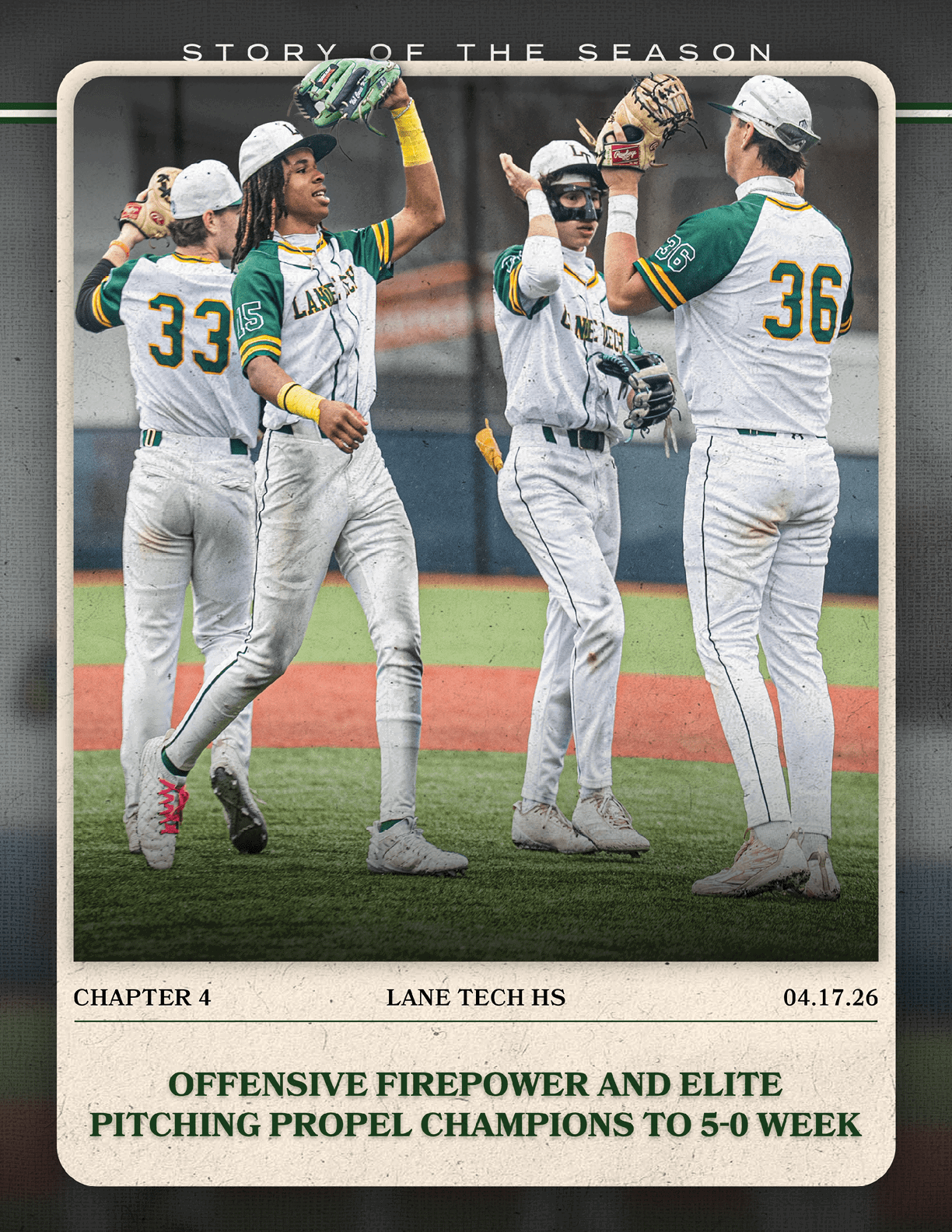 A group of baseball players celebrating a win. AI generated content