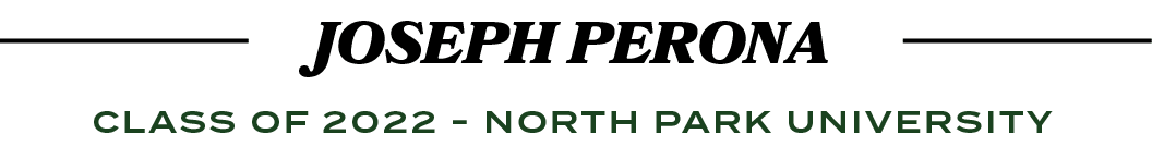 CLASS OF 2022 North park university,joseph peron