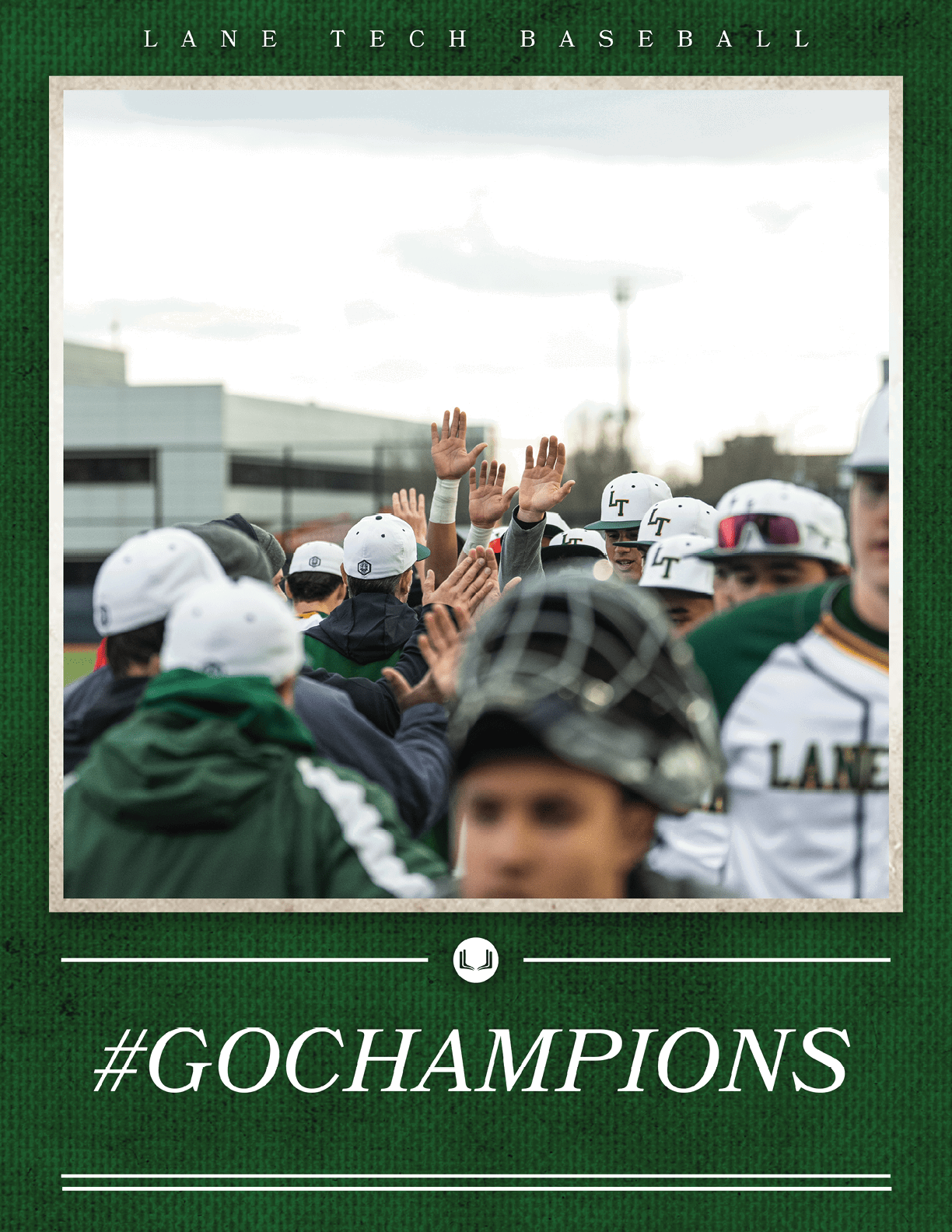 Baseball players celebrating a victory. AI generated content