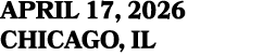 APRIL 17, 2026 chicago, il