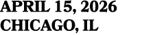 APRIL 15, 2026 chicago, il