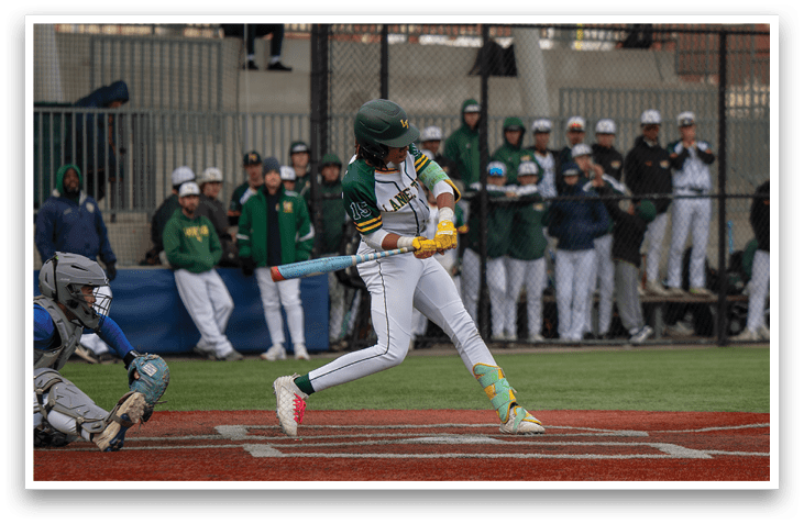 A baseball player is swinging a bat on a field, with a crowd of people watching from the stands. AI generated content