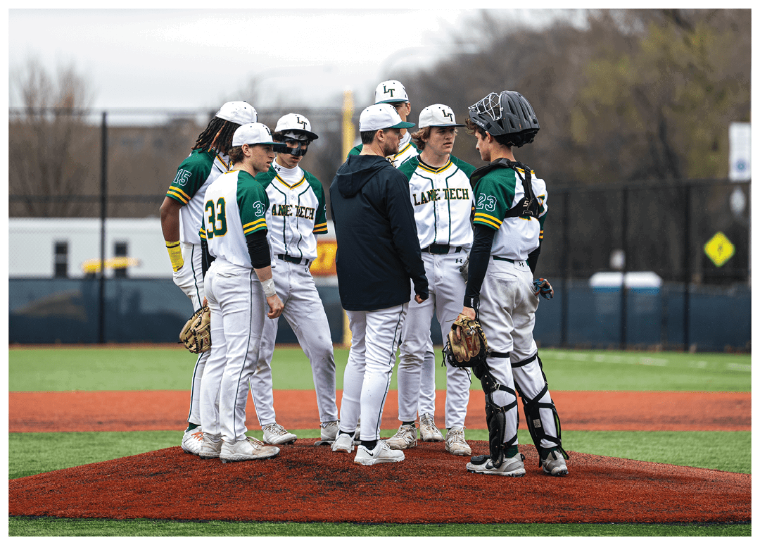 A group of baseball players on the field. Description generated by AI
