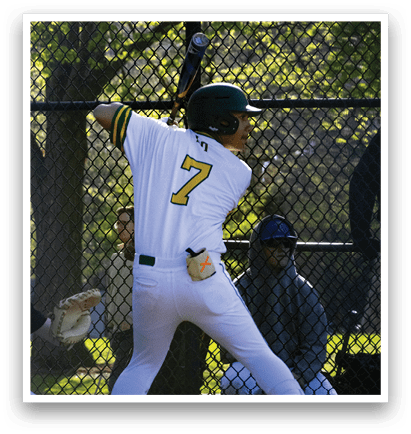 A baseball player in a white uniform is swinging a bat. Description generated by AI