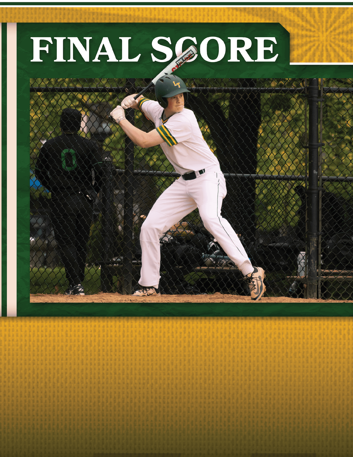 A baseball player is swinging a bat. Description generated by AI