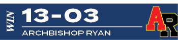 win,archbishop ryan,13 0