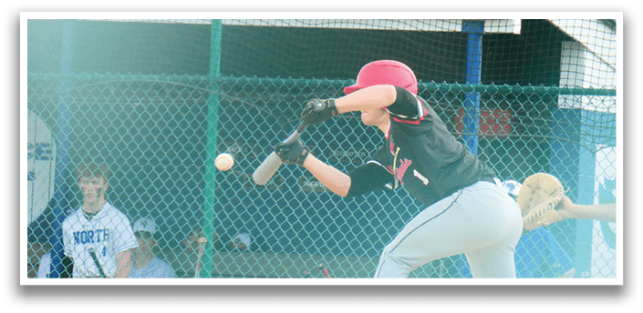 A baseball player in a black shirt and red hat is swinging a bat at a ball. AI generated content