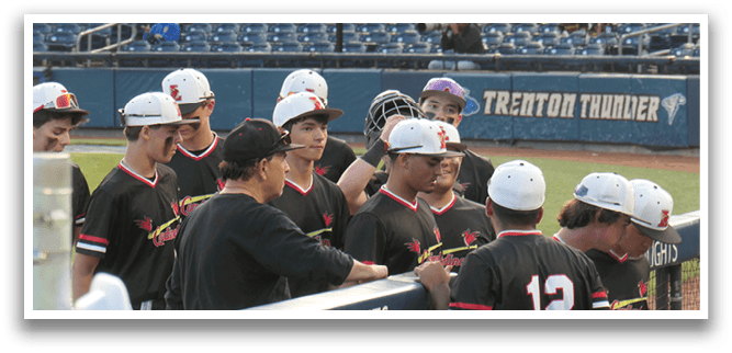 A group of baseball players wearing black jerseys and white hats are standing on a field. AI generated content