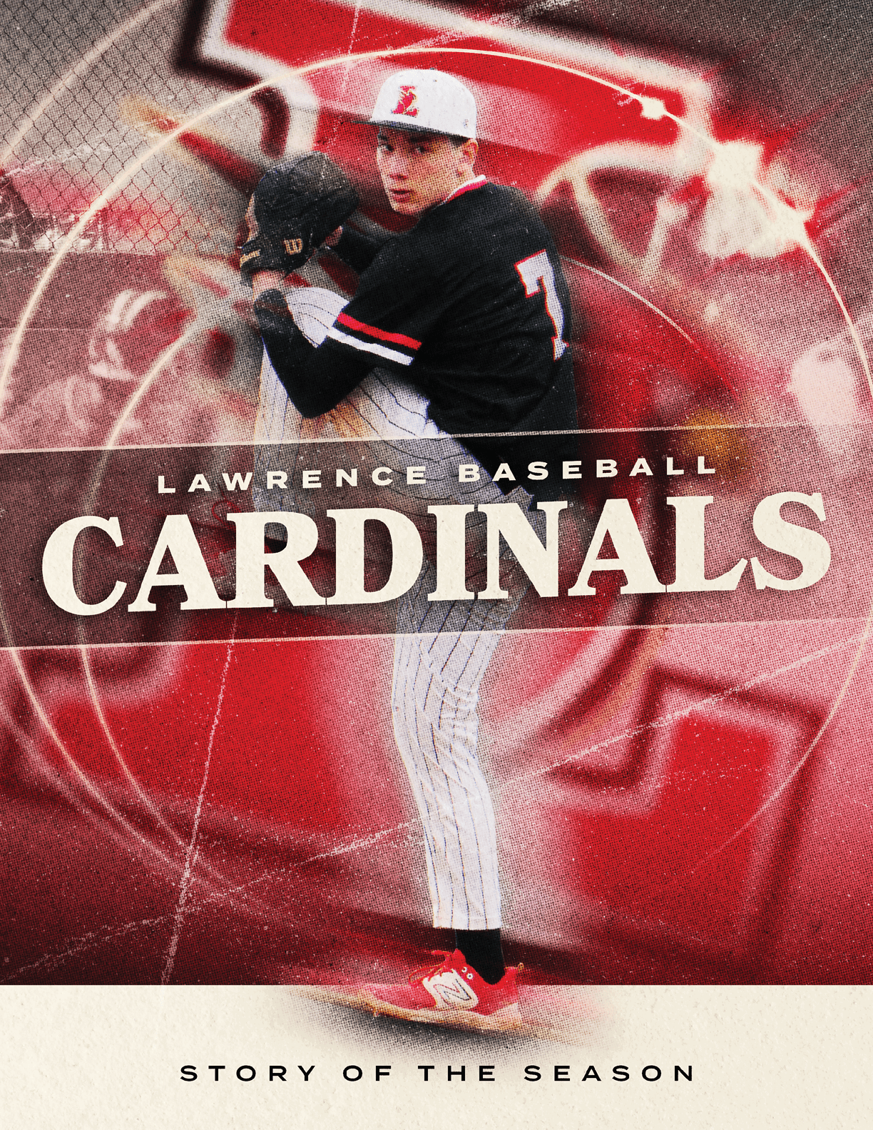 A baseball player in a black and red uniform with the number 11 on the back. AI generated content