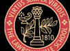 A black and red circular seal with the words “The Lawrencville School" written in gold. AI generated content