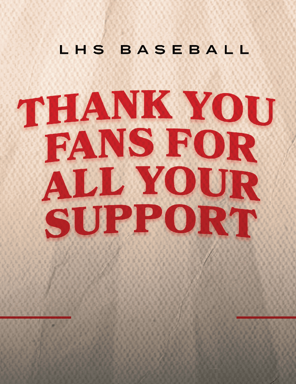A sign that says “Thank Fans for All Your Support" in red and white. AI generated content