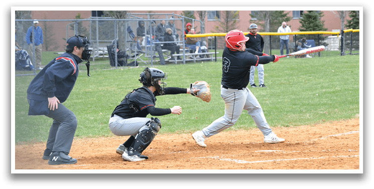 A baseball player is swinging a bat. Description generated by AI