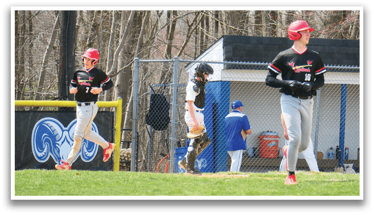 A baseball game is taking place with players on the field. Description generated by AI