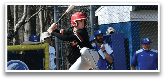 A baseball player is swinging a bat. Description generated by AI