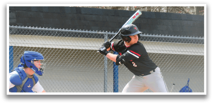 A baseball player is swinging a bat. Description generated by AI