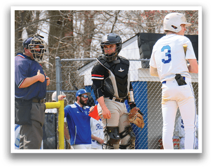 A baseball player wearing a black helmet. Description generated by AI