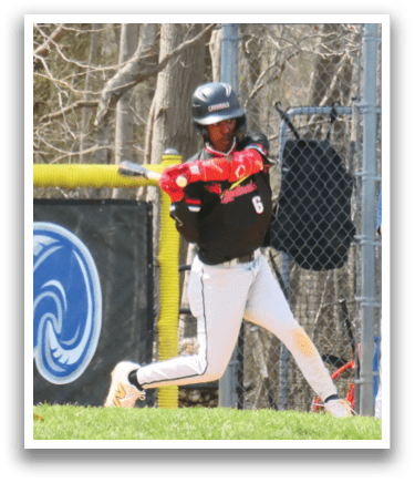 A baseball player is running to first base. Description generated by AI