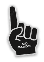 A collection of merchandise for the Cardinals. Description generated by AI