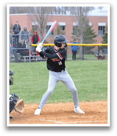 A baseball player is swinging a bat. Description generated by AI
