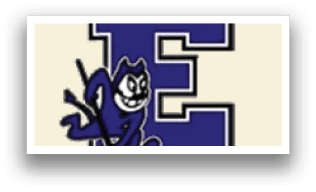 A logo for E. Description generated by AI