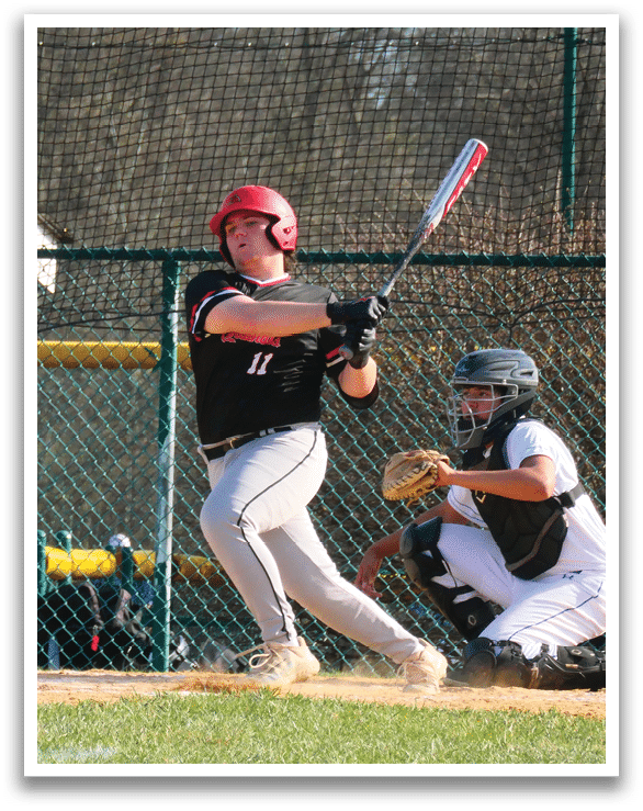 A baseball player is swinging a bat, while a catcher and an umpire watch. AI generated content