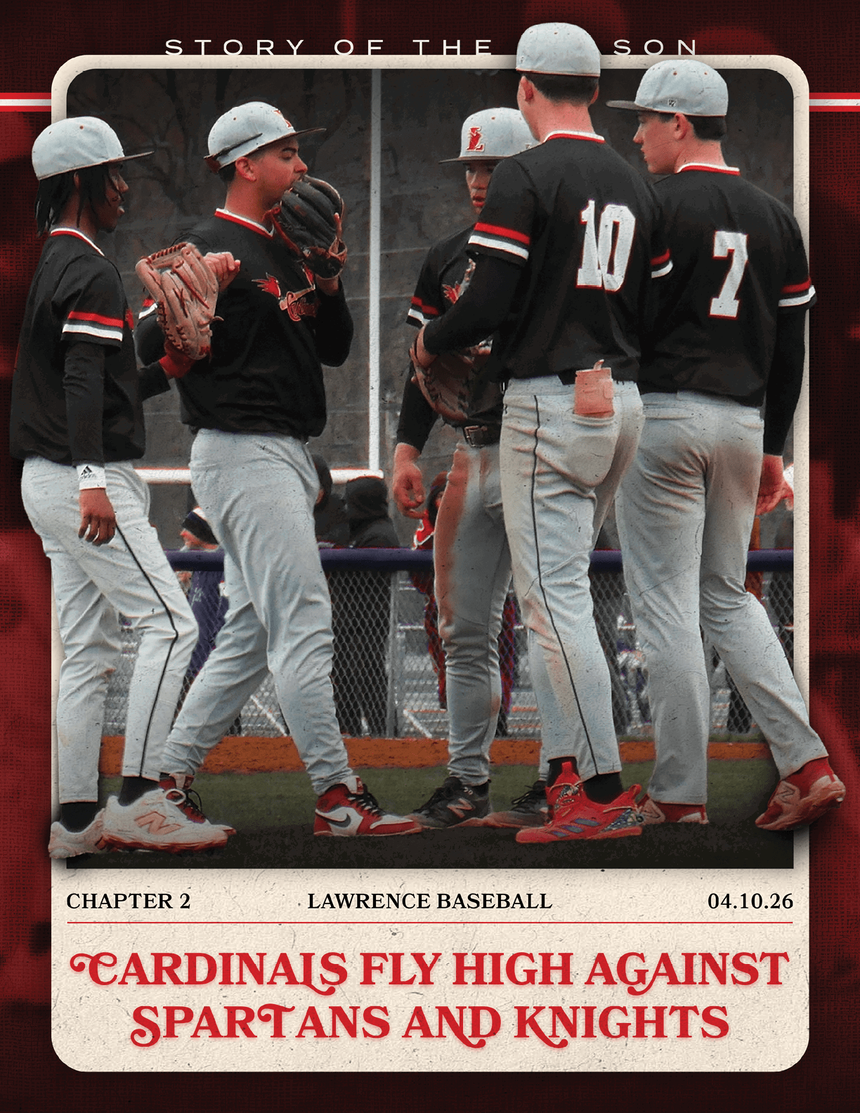 A baseball game between Cardinals and Spirits and Knights. Description generated by AI