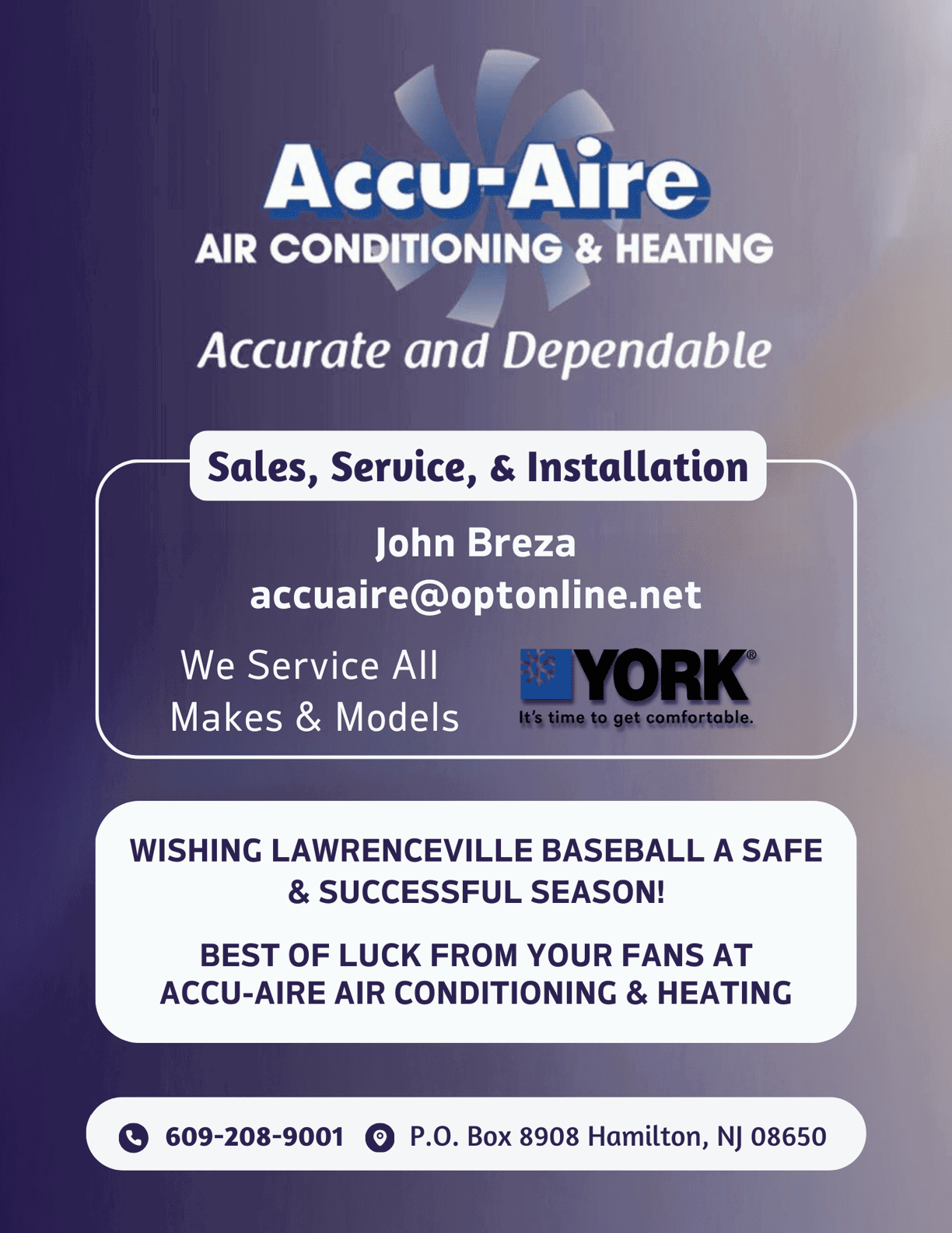 A flyer for Accu-Aire Air Conditioning & Heating. AI generated content