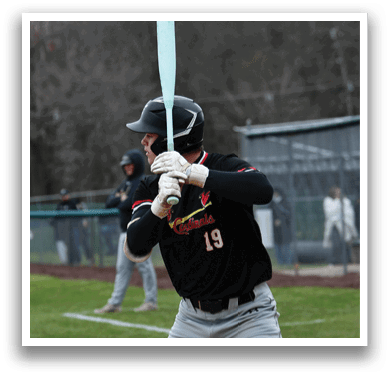 A baseball player is swinging a bat. Description generated by AI