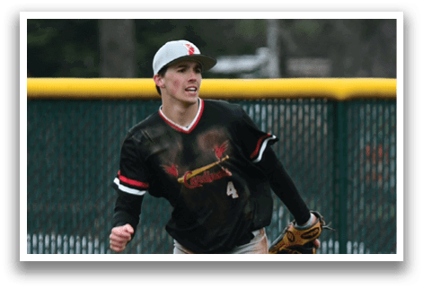 A baseball player running on the field. Description generated by AI