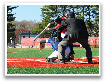 A baseball game is taking place on a field with a batter, catcher, and umpire. Description generated by AI