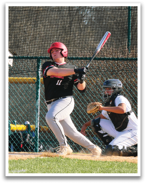 A baseball player is swinging a bat, while a catcher and an umpire watch. AI generated content