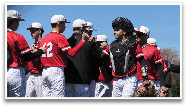 A group of baseball players on a field. Description generated by AI