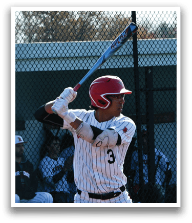 A baseball player in a white and red uniform is holding a bat and getting ready to swing. Description generated by AI